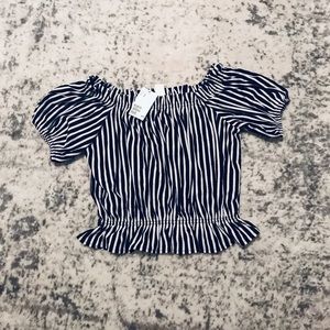 Short Blouse with Ruffles